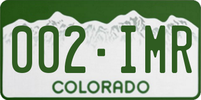 CO license plate 002IMR