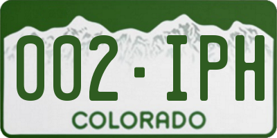 CO license plate 002IPH