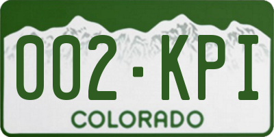 CO license plate 002KPI