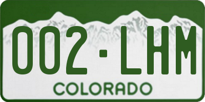 CO license plate 002LHM