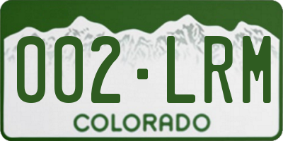 CO license plate 002LRM