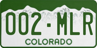 CO license plate 002MLR