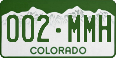 CO license plate 002MMH