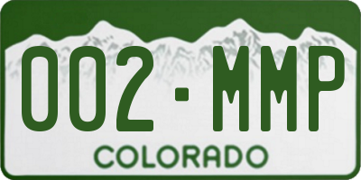 CO license plate 002MMP