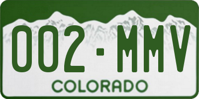 CO license plate 002MMV
