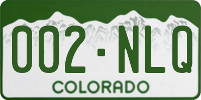 CO license plate 002NLQ