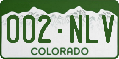 CO license plate 002NLV