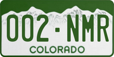 CO license plate 002NMR