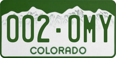 CO license plate 002OMY