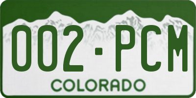 CO license plate 002PCM