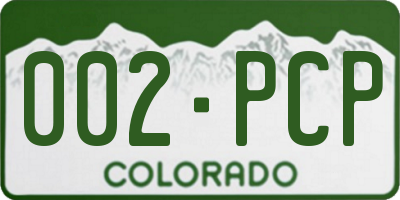 CO license plate 002PCP