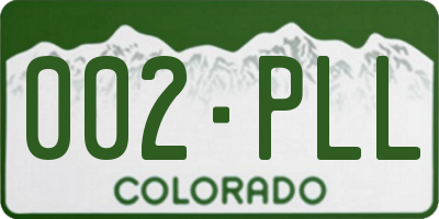 CO license plate 002PLL