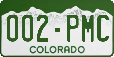 CO license plate 002PMC