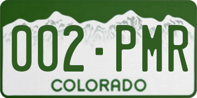 CO license plate 002PMR