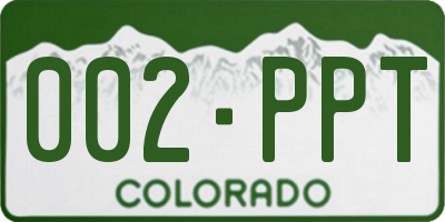 CO license plate 002PPT