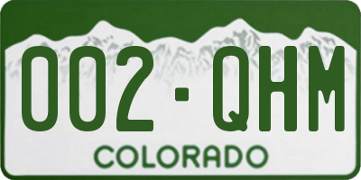 CO license plate 002QHM