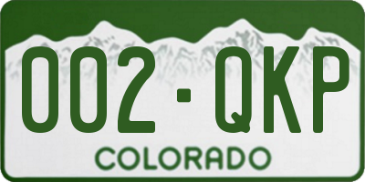 CO license plate 002QKP