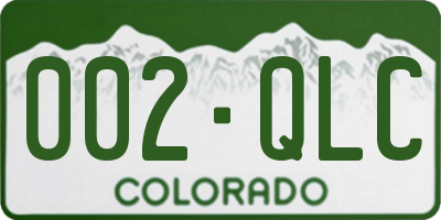 CO license plate 002QLC