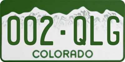 CO license plate 002QLG