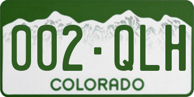 CO license plate 002QLH