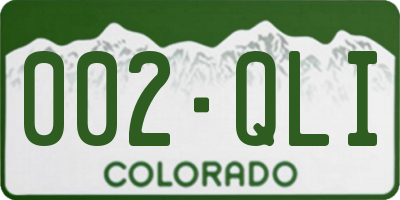 CO license plate 002QLI