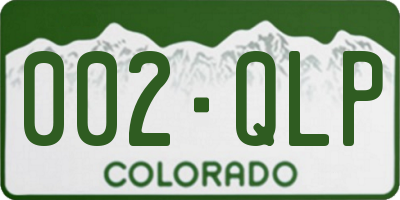 CO license plate 002QLP