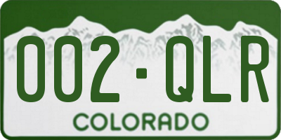 CO license plate 002QLR