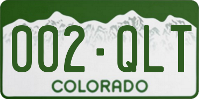 CO license plate 002QLT