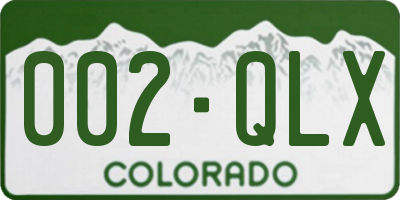 CO license plate 002QLX