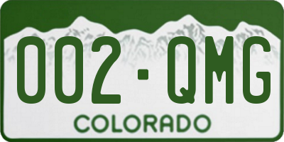 CO license plate 002QMG
