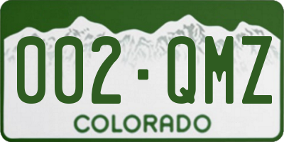 CO license plate 002QMZ