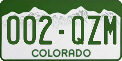 CO license plate 002QZM