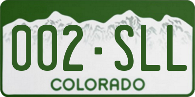 CO license plate 002SLL