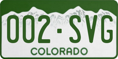 CO license plate 002SVG