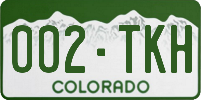 CO license plate 002TKH