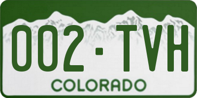 CO license plate 002TVH