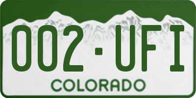 CO license plate 002UFI