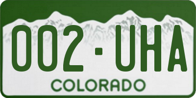 CO license plate 002UHA