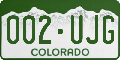 CO license plate 002UJG