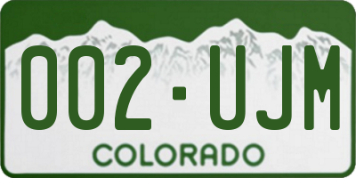 CO license plate 002UJM