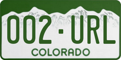 CO license plate 002URL