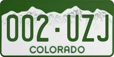 CO license plate 002UZJ