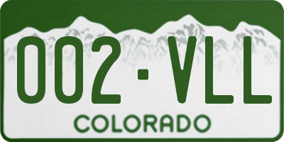 CO license plate 002VLL