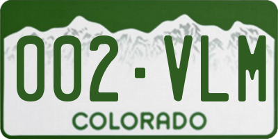 CO license plate 002VLM