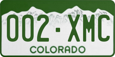 CO license plate 002XMC