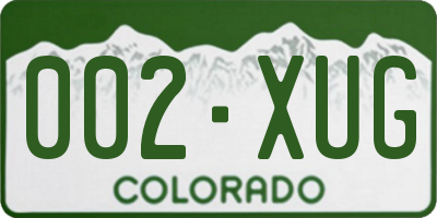 CO license plate 002XUG