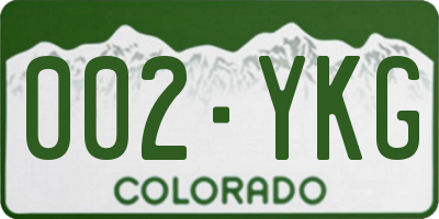 CO license plate 002YKG