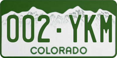 CO license plate 002YKM