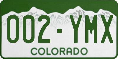CO license plate 002YMX