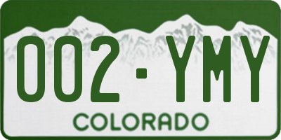 CO license plate 002YMY